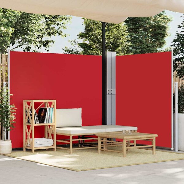 Zatahovací boční markýza / zástěna 170 x 1200 cm červená 313398