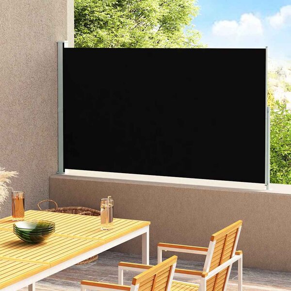 Zatahovací boční markýza 180 x 314 cm černá 313399