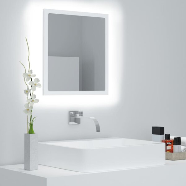 LED koupelnové zrcadlo bílé 40 x 8,5 x 37 cm akrylové