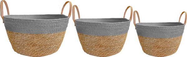 Tutumi Přírodní koš BOHO - sada 3 ks HOM-02810