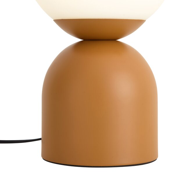 Stolní lampa Hotelový šik oranžová s opálovým sklem - Pallon Trend