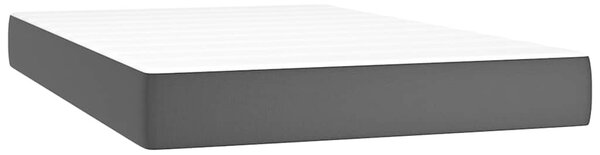 Box spring postel s matrací a LED černá 120x200 cm umělá kůže 3134093