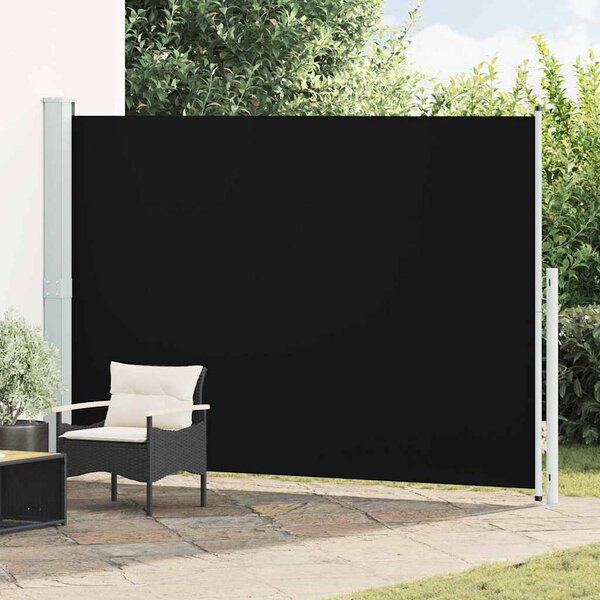 Zatahovací boční markýza/zástěna 200 x 314 cm černá 313411