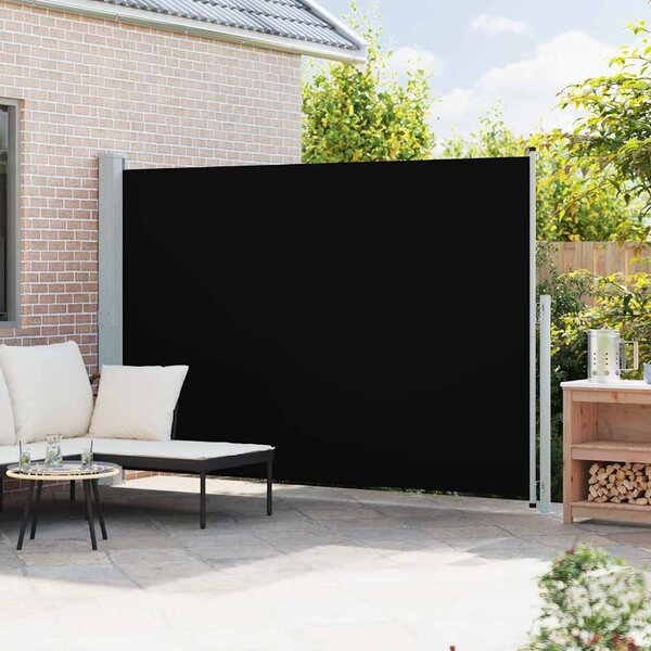 Zatahovací boční markýza/zástěna 200 x 314 cm černá 313411
