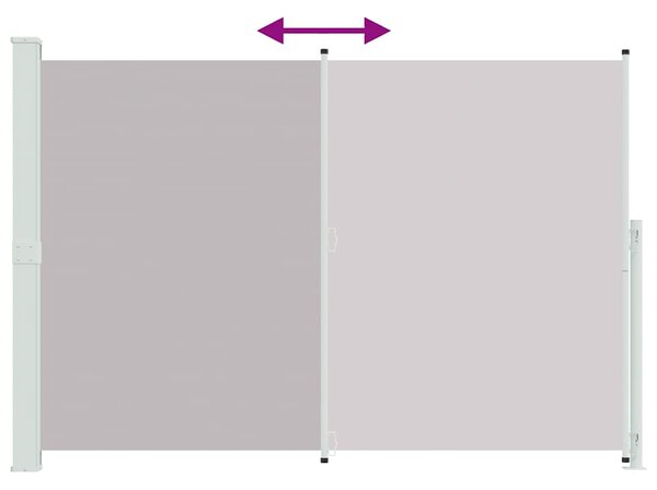 Zatahovací boční markýza 200 x 314 cm šedá 313413