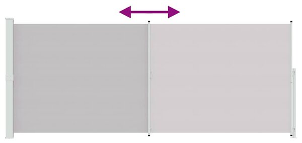 Zatahovací boční markýza 200 x 514 cm šedá 313419
