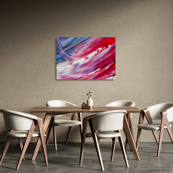 Skleněný obraz - růžovomodré barvy (70x50 cm)