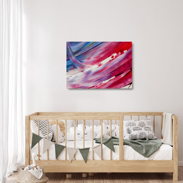 Skleněný obraz - růžovomodré barvy (70x50 cm)