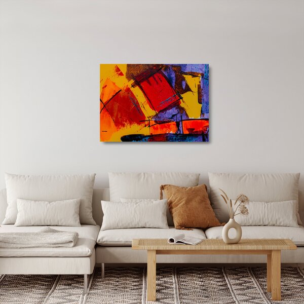 Skleněný obraz abstrakce (70x50 cm)