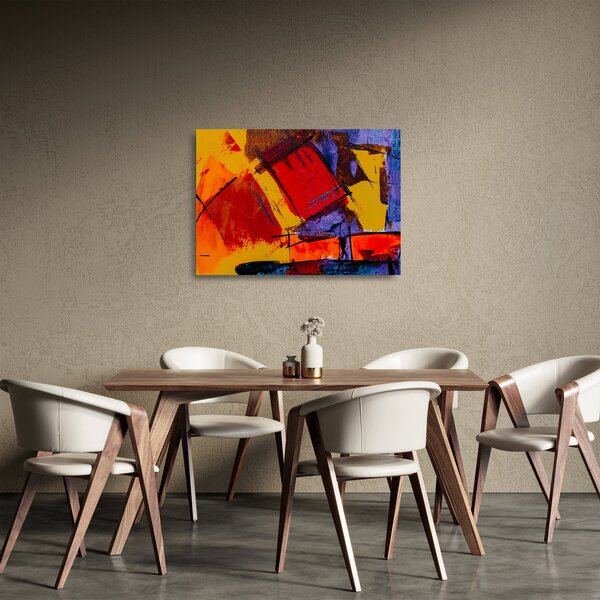 Skleněný obraz abstrakce (70x50 cm)