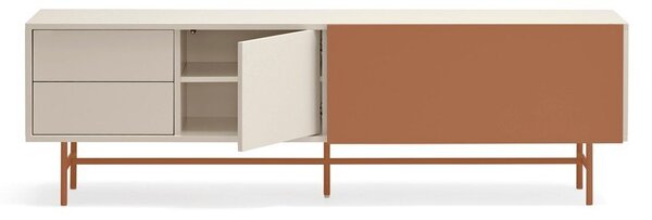 TV stolek v béžovo-cihlové barvě 180x56 cm Nube – Teulat