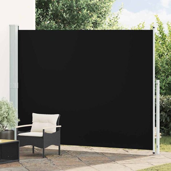 Zatahovací boční markýza 220 x 314 cm černá 313423