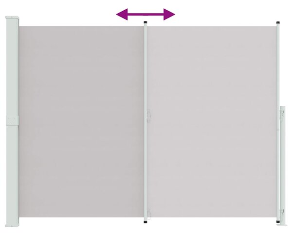 Zatahovací boční markýza 220 x 314 cm šedá 313425