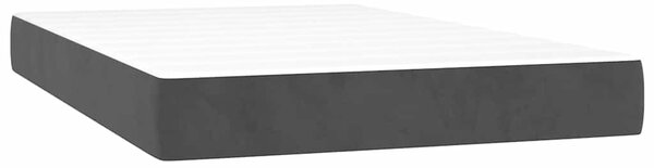 Box spring postel s matrací a LED černá 120x200 cm samet 3134335