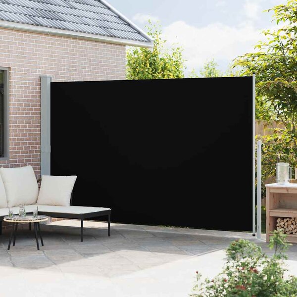 Zatahovací boční markýza/zástěna 220 x 514 cm černá 313429