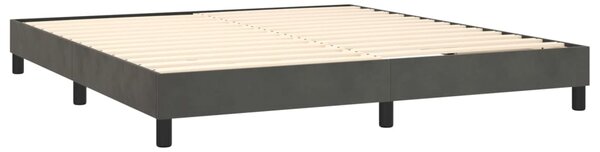 Box spring postel s matrací tmavě šedá 160x200 cm samet 3141372