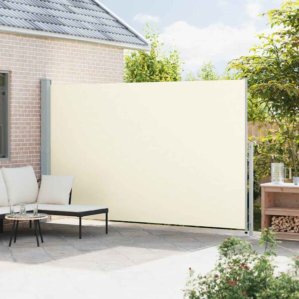 Zatahovací boční markýza 220 x 514 cm krémová 313430
