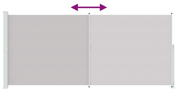 Zatahovací boční markýza 220 x 514 cm šedá 313431