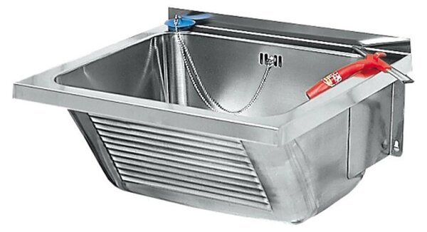 Umyvadlo KWC AR, SIRIUS, nerezová ocel, 470x240x430 mm, středový odtok vody
