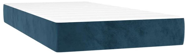 Box spring postel s matrací a LED tmavě modrá 80 x 200 cm samet 3134373
