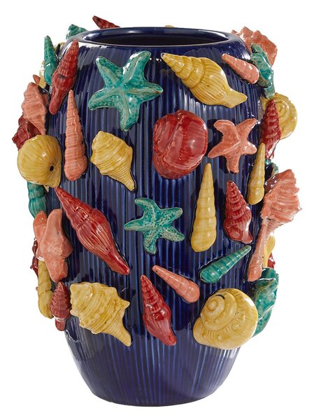 CORAL COAST Váza mořské plody 33 cm - tm. modrá