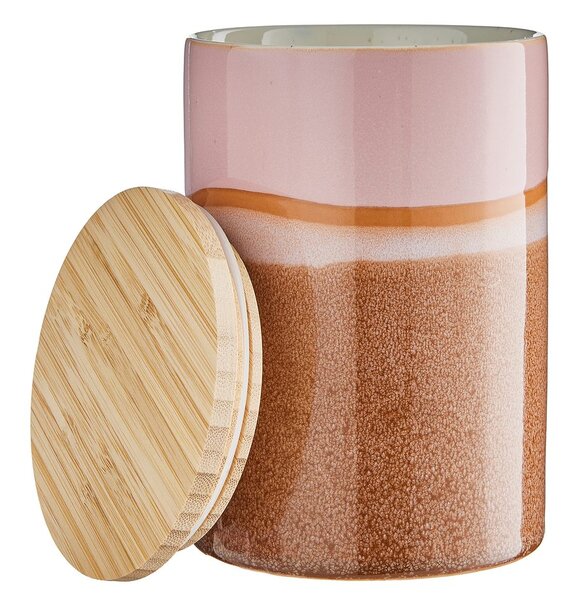MEDLEY Dóza 16 cm - hnědá/růžová