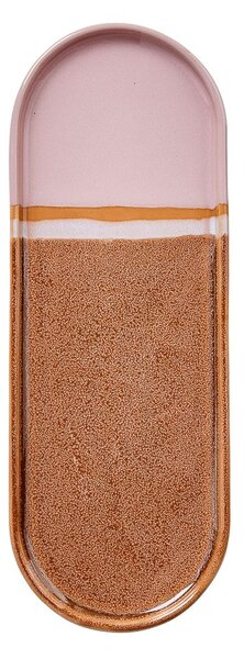 MEDLEY Podnos 30 x 11 cm - hnědá/růžová