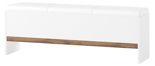 Szynaka Čalouněná lavice Livorno 65 165 cm bílá/dub Wotan