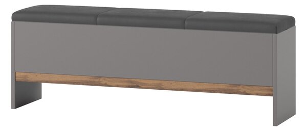 Szynaka Čalouněná lavice Livorno 65 165 cm šedá/dub Wotan