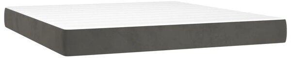 Box spring postel s matrací tmavě šedá 160x200 cm samet 3137912