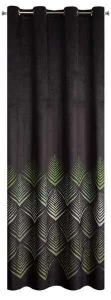 ZATEMŇOVACÍ ZÁVĚS NA KROUŽCÍCH ANGELINA 140X250 CM ČERNÁ