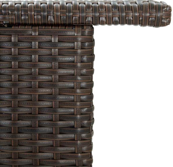 Zahradní barový stůl hnědý 120 x 55 x 110 cm polyratan 313467