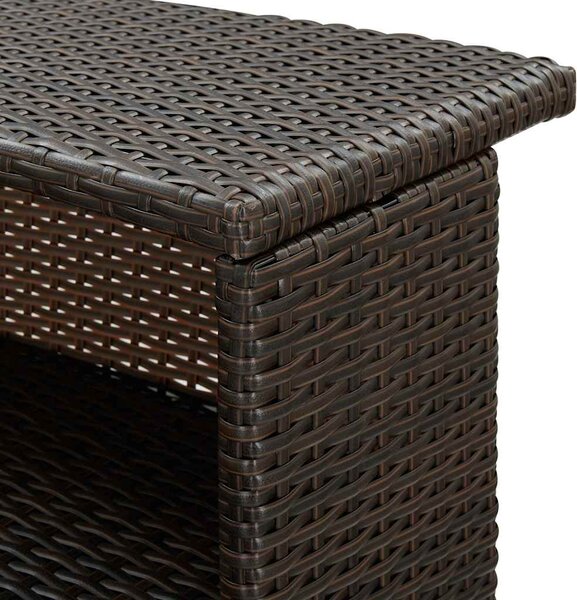 Zahradní barový stůl hnědý 120 x 55 x 110 cm polyratan 313467