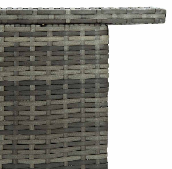 Zahradní barový stůl šedý 120 x 55 x 110 cm polyratan 313469