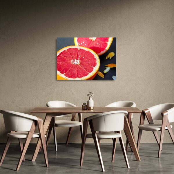 Skleněný obraz rozkrojených grapefruitů (70x50 cm)