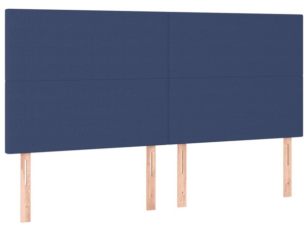 Box spring postel s matrací a LED modrá 200x200 cm textil 3134747