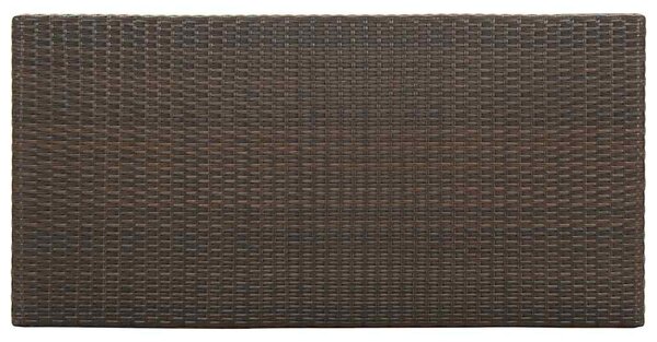 Barový stolek s úložným regálem hnědý 120x60x110 cm polyratan 313475