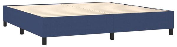 Box spring postel s matrací a LED modrá 200x200 cm textil 3134747