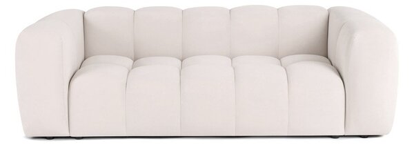 Krémová sametová pohovka 225 cm Cube – Bonami Selection