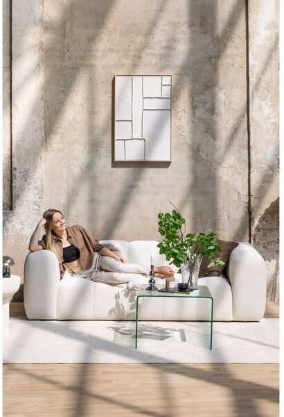 Šedá sametová pohovka 225 cm Cube – Bonami Selection