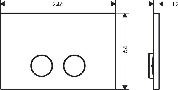 Axor FlushPlate splachovací tlačítko pro WC || 42530820