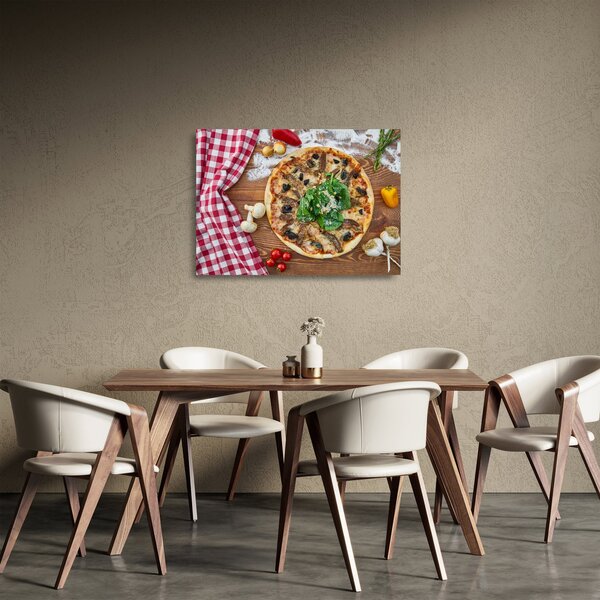 Skleněný obraz pizzy (70x50 cm)