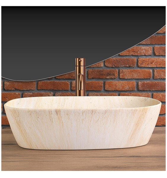 Rea Freja umyvadlo 51x14 cm na pult matný REA-U6689