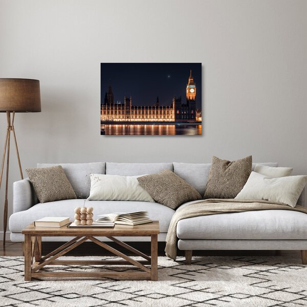 Skleněný obraz Big Benu v Londýně (70x50 cm)
