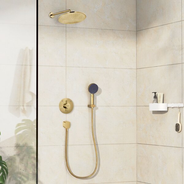 Hansgrohe Crometta sprchová sada pod omítku s dešťovou sprchou zlatá 88003993
