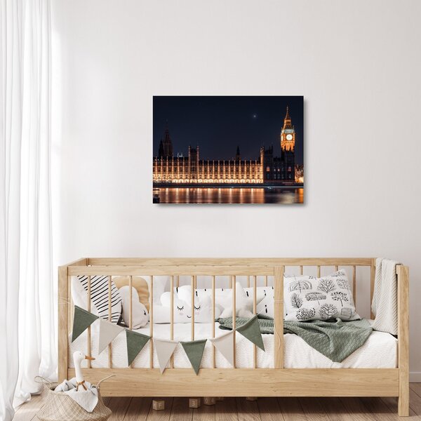 Skleněný obraz Big Benu v Londýně (70x50 cm)