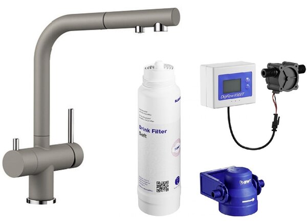Sada filtr pod dřez Blanco Soft 527453, kuchyňská baterie Blanco Fontas-S II 525206