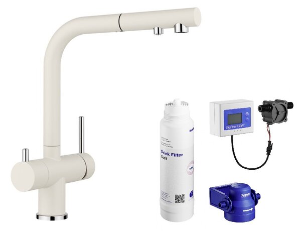 Sada filtr pod dřez Blanco Soft 527453, kuchyňská baterie Blanco Fontas-S II 526947