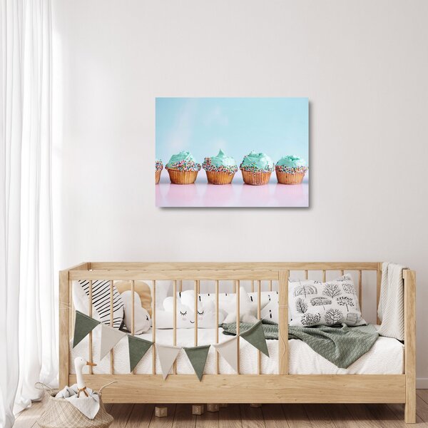 Skleněný obraz cupckes (70x50 cm)