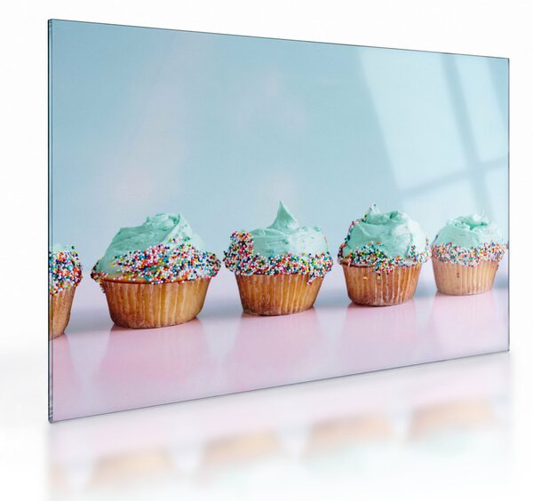Skleněný obraz cupckes (70x50 cm)